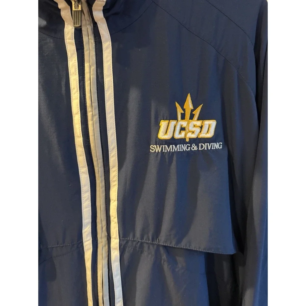 UC San Diego Women's Swimming Vintage Adidas Jacket Windbreaker Mesh Large